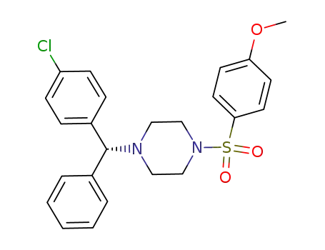 Molecular Structure of 943987-59-5 ((-)-1-[(4-chlorophenyl)phenylmethyl]-4-[(4-methoxyphenyl)sulfonyl]piperazine)