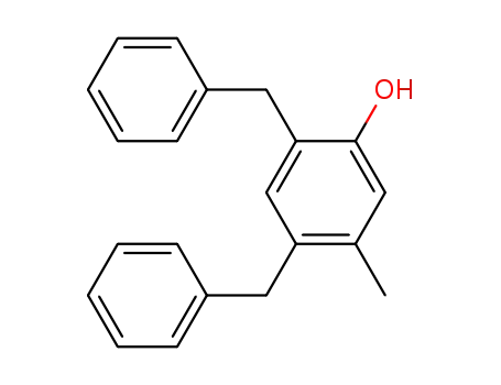 Molecular Structure of 30091-01-1 (4,6-dibenzyl-m-cresol)