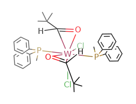 tungsten bis(η2-pivaldehyde)(Cl)2(PMePh2)2