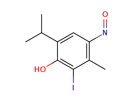 2-iodo-3-methyl-4-nitroso-6-propan-2-yl-phenol cas  6342-74-1