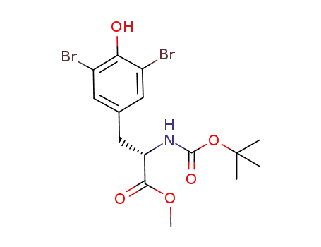 Molecular Structure of 355857-30-6 ((+)-(S)-methyl 3-(3,5-dibromo-4-hydroxyphenyl)-2-(2-methylprop-2-yloxycarbamoyl)propanoate)