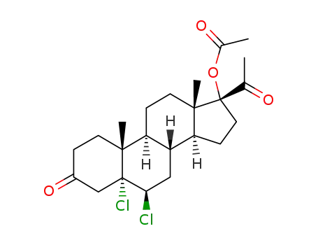 Molecular Structure of 5192-72-3 (17α-Acetoxy-5α,6β-dichlor-pregnandion-3,20)