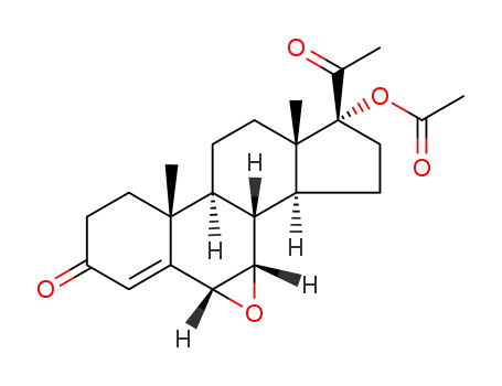Molecular Structure of 2133-50-8 (17α-acetoxy-6α,7α-epoxy-4-pregnen-3,20-dione)