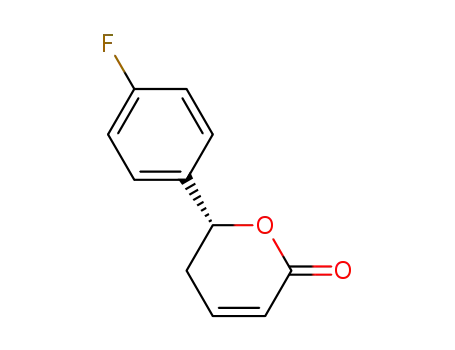Molecular Structure of 1416263-29-0 ((R)-6-(4-fluorophenyl)-5,6-dihydro-2H-pyran-2-one)