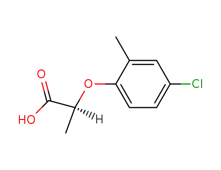 Molecular Structure of 25333-13-5 (Propanoic acid,2-(4-chloro-2-methylphenoxy)-, (2S)-)