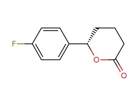 Molecular Structure of 793673-93-5 ((-)-6-(4-fluorophenyl)tetrahydro-2H-pyran-2-one)