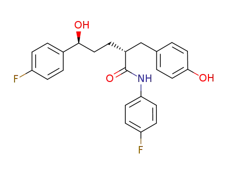 Molecular Structure of 1197811-72-5 ((αR,δS)-4-Fluoro-N-(4-fluorophenyl)-δ-hydroxy-α-[(4-hydroxyphenyl)Methyl]benzenepentanaMide)