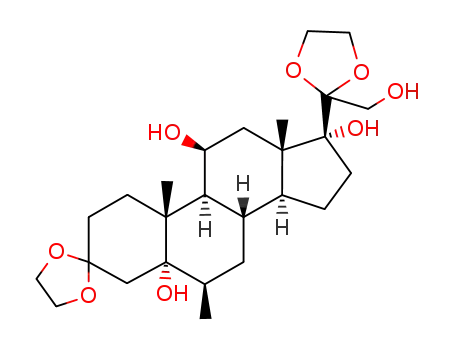 3,3;20,20-bis-ethanediyldioxy-6β-methyl-5α-pregnane-5,11β,17,21-tetraol
