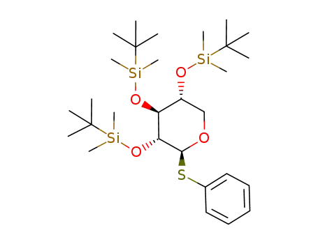 Molecular Structure of 331456-61-2 (Phenyl 2,3,4-tris-O-(tert-butyldimethylsilyl)-1-thio-β-D-xylopyranoside)