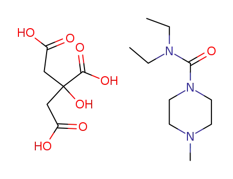 Molecular Structure of 1642-54-2 (DIETHYLCARBAMAZINE CITRATE)