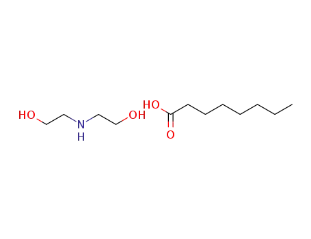 Molecular Structure of 16530-72-6 (Octanoic acid, compound with 2,2-iminodiethanol (1:1))