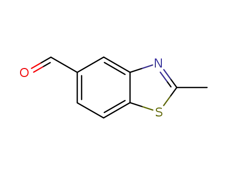 Molecular Structure of 20061-46-5 (5-Benzothiazolecarboxaldehyde,2-methyl-(8CI,9CI))