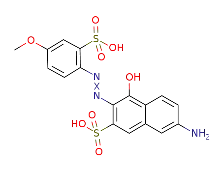 Molecular Structure of 16452-06-5 (7-amino-4-hydroxy-3-[(4-methoxy-2-sulphophenyl)azo]naphthalene-2-sulphonic acid)