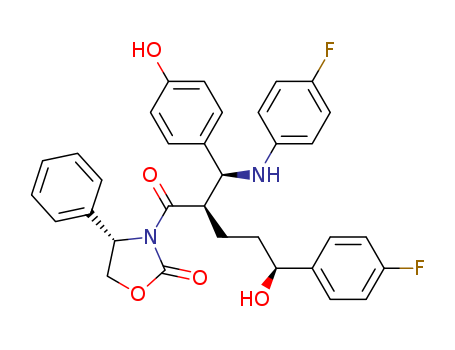 (S)-3-((2R,5S)-5-(4-fluorophenyl)-2-((S)-((4-fluorophenyl)amino)(4-hydroxyphenyl)methyl)-5-hydroxypentanoyl)-4-phenyloxazolidin-2-one