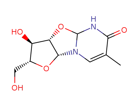 Molecular Structure of 215713-37-4 (2,2'-anhydro-1-(β-D-arabinofuranosyl)thymine)