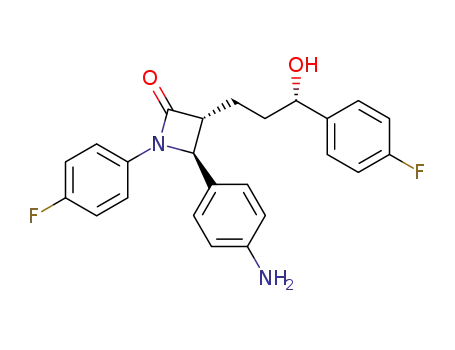 Molecular Structure of 1354716-98-5 ((4S)-(4-aminophenyl)-1-(4-fluorophenyl)-(3R)-[(3S)-(4-fluorophenyl)-3-hydroxypropyl]azetidin-2-one)
