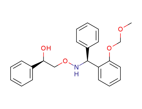 Molecular Structure of 757195-42-9 ((1R)-2-{[(S)-[(2-(methoxymethoxy)phenyl)(phenyl)methyl]amino]oxy}-1-phenylethanol)