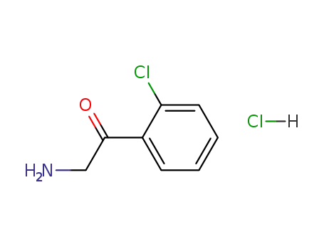 Molecular Structure of 16442-79-8 (2-amino-1-(2-chlorophenyl)ethan-1-one hydrochloride)
