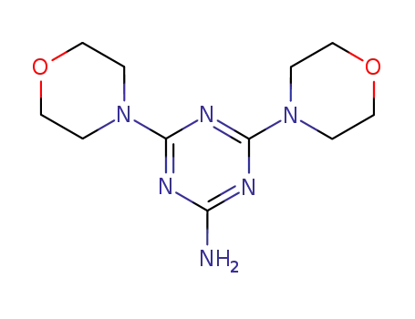Molecular Structure of 16268-89-6 (4,6-di-morpholin-4-yl-[1,3,5]triazin-2-ylamine)
