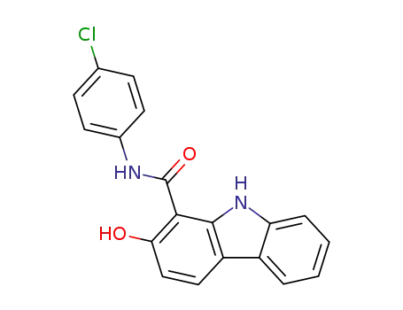 Molecular Structure of 23077-61-4 (4'-Chloro-2-hydroxycarbazole-1-carboxanilide)