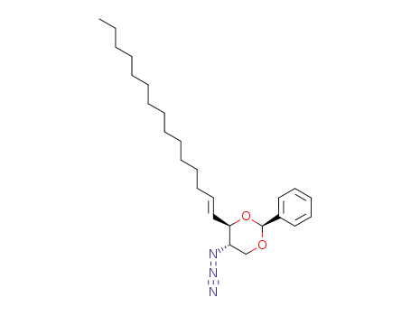 Molecular Structure of 114275-40-0 ((2R,3R)-trans-2-azide-1,3-O-benzylidene-1,3-octadec-4-enediol)