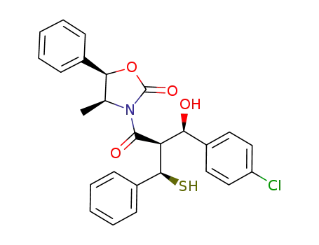 (4S,5R,2'R,3'R,1''R)-3-[3'-(4-chlorophenyl)-3'-hydroxy-2'-(1''-sulfanyl-1''-phenylmethyl)propionyl]-4-methyl-5-phenyloxazolidin-2-one