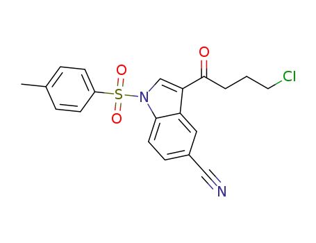 3-(4-chlorobutanoyl)-1-tosyl-1H-indole-5-carbonitrile