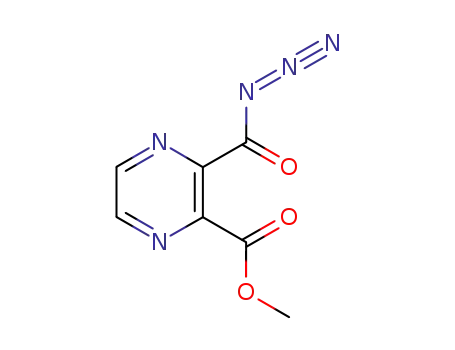 Molecular Structure of 1027511-72-3 (3-Azidocarbonyl-pyrazine-2-carboxylic acid methyl ester)