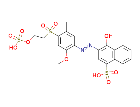 1-Naphthalenesulfonicacid,4-hydroxy-3-[2-[2-methoxy-5-methyl-4-[[2-(sulfooxy)ethyl]sulfonyl]phenyl]diazenyl]-