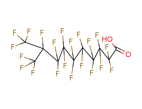 Molecular Structure of 16486-94-5 (octadecafluoro-9-(trifluoromethyl)decanoic acid)