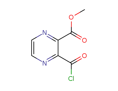 Molecular Structure of 175231-47-7 (3-(chlorocarbonyl)pyrazinecarboxylic acid, methyl ester)