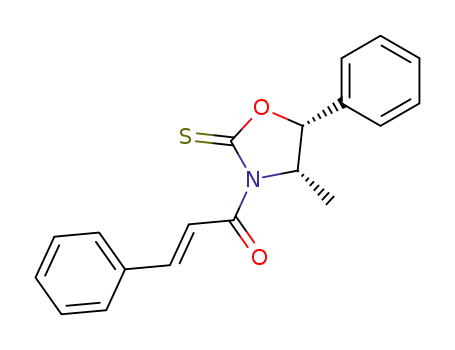 Molecular Structure of 599164-43-9 (2-Oxazolidinethione,
4-methyl-3-[(2E)-1-oxo-3-phenyl-2-propenyl]-5-phenyl-, (4S,5R)-)