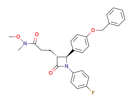 3-[(2S,3R)-2-(4-benzyloxyphenyl)-1-(4-fluorophenyl)-4-oxoazetidin-3-yl]-N-methoxy-N-methylpropaneamide