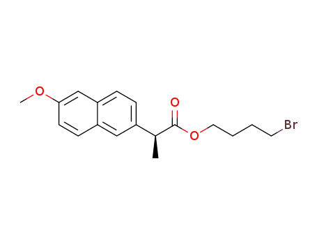 Molecular Structure of 1198786-35-4 (4-bromo-butyl (S)-2-(6-methoxy-2-naphthyl)-propanoate)
