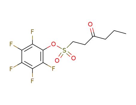 Molecular Structure of 1117975-44-6 (3-oxo-hexane-1-sulfonic acid pentafluorophenyl ester)