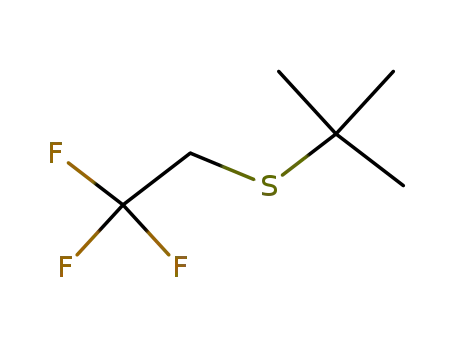 Molecular Structure of 77745-01-8 (2-Methyl-2-(2,2,2-trifluoro-ethylsulfanyl)-propane)