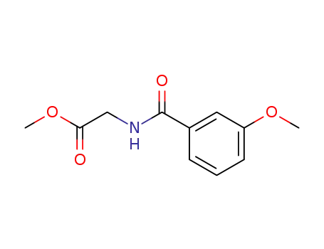 Molecular Structure of 1211-92-3 (Glycine, N-(3-methoxybenzoyl)-, methyl ester)