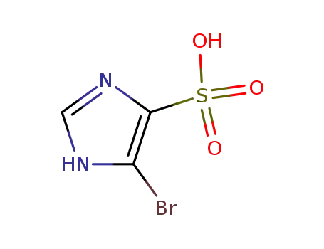 Molecular Structure of 116081-72-2 (5-bromo-1<sup>(3)</sup><i>H</i>-imidazole-4-sulfonic acid)