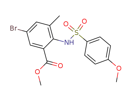 5-bromo-2-(4-methoxy-benzenesulfonylamino)-3-methyl-benzoic acid methyl ester