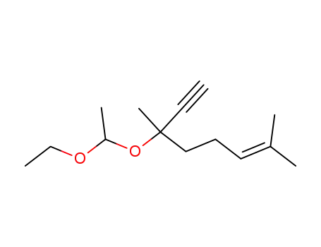 Molecular Structure of 31180-77-5 (3-(1-ethoxyethoxy)-3,7-dimethyloct-6-ene-1-yne)