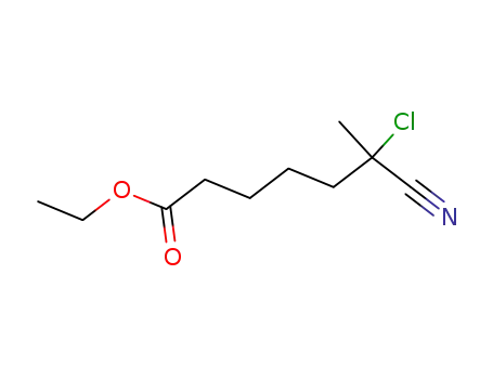 Molecular Structure of 132960-07-7 (ethyl 6-chloro-6-cyanoheptanoate)