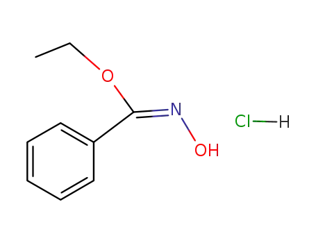 Molecular Structure of 19655-68-6 ((<i>Z</i>)-benzohydroximic acid ethyl ester; hydrochloride)