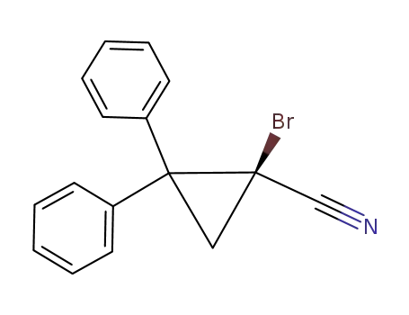 Molecular Structure of 935853-53-5 ((S)-(+)-1-bromo-2,2-diphenyl-cyclopropanecarbonitrile)