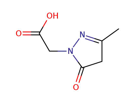 Molecular Structure of 30979-39-6 (4,5-dihydro-3-methyl-5-oxo-1H-pyrazole-1-acetic acid)