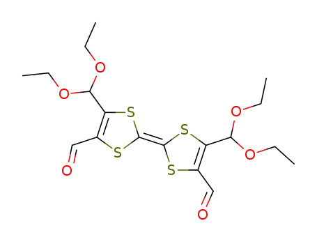 Molecular Structure of 87258-16-0 (tetraformyltetrathiafulvalene-bis(diethyl acetal))