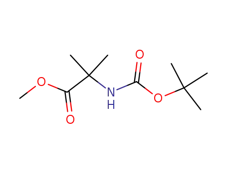 Molecular Structure of 84758-55-4 (N - (tert - butoxycarbonyl) - ± - Methylalanine Methyl ester)