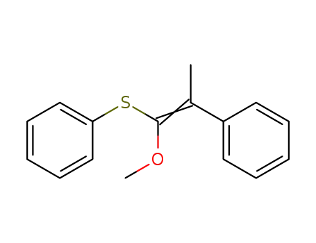 Molecular Structure of 88738-24-3 (Benzene, [(1-methoxy-2-phenyl-1-propenyl)thio]-, (E)-)