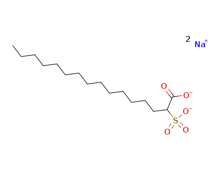 Hexadecanoic acid,2-sulfo-, sodium salt (1:1)