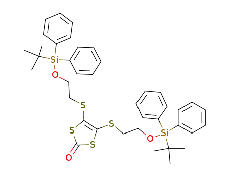 Molecular Structure of 160409-45-0 (4,5-Bis-[2-(tert-butyl-diphenyl-silanyloxy)-ethylsulfanyl]-[1,3]dithiol-2-one)