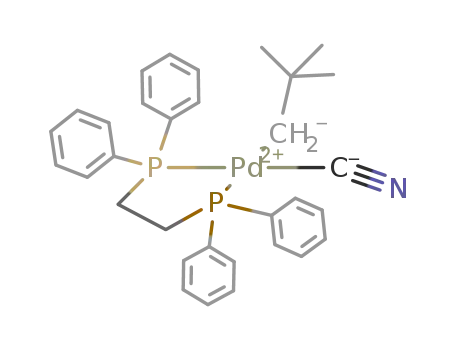 Molecular Structure of 212311-86-9 (diphosPd(CH<sub>2</sub>CMe<sub>3</sub>)(CN))